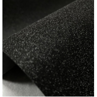 Переплётный кожзам , чёрный с блёстками, 33х70 см